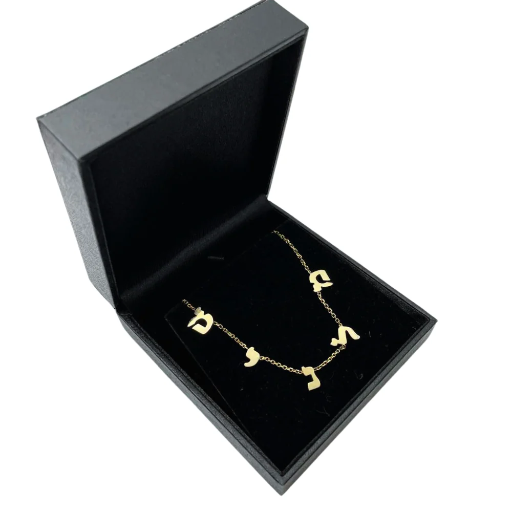 Hebrew Initials Name Bracelet in 14K Gold - Image 5