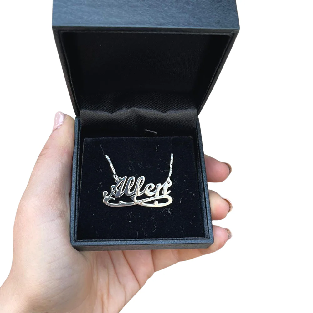 Silver Eternity Name Necklace - Image 5