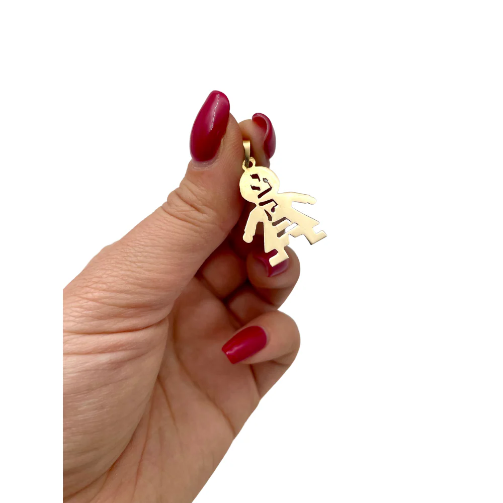 14k Gold Boy Name Pendant - Image 4