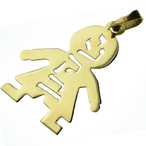 14k Gold Boy Name Pendant - Image 6