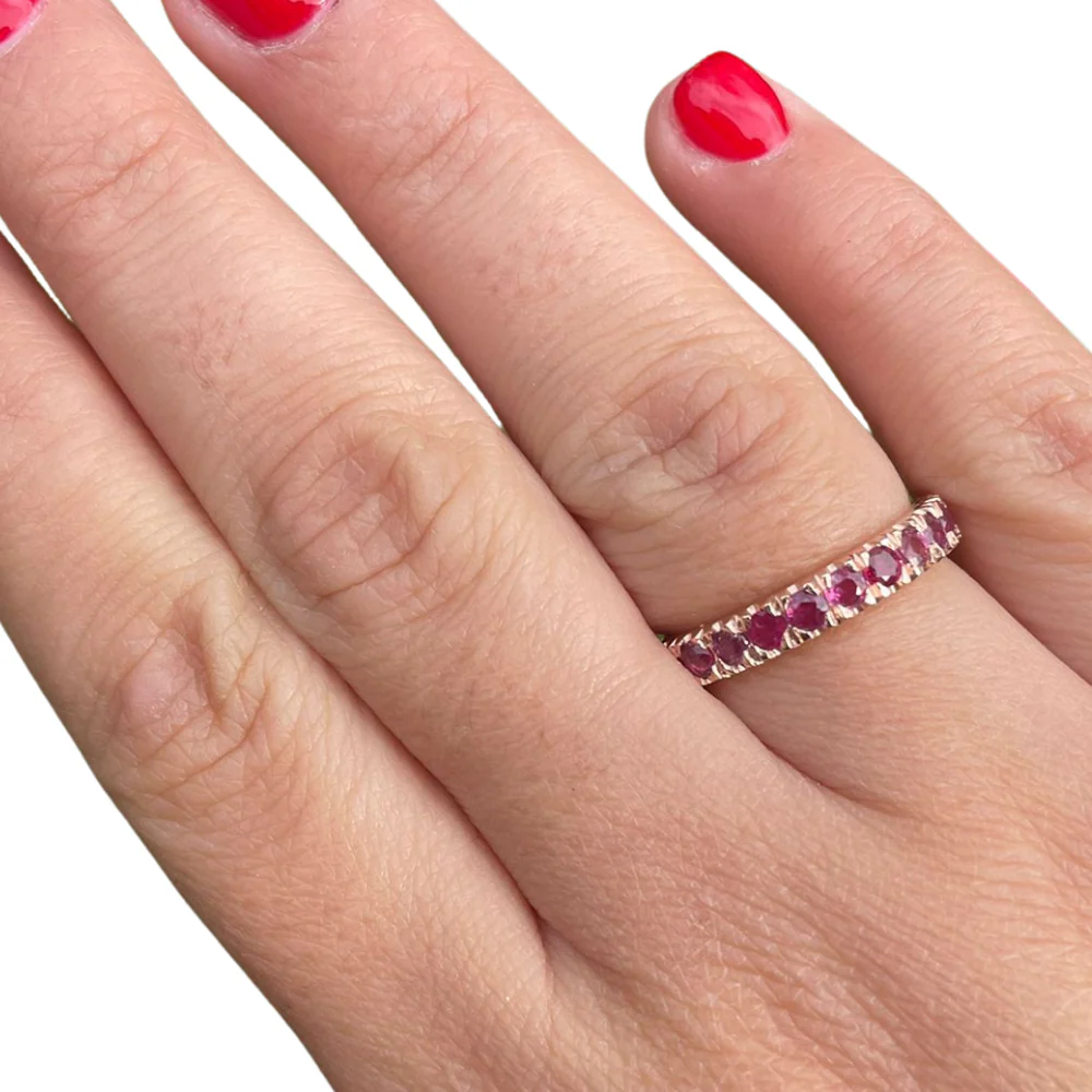 14k Rose Gold Ruby Ring - Image 3