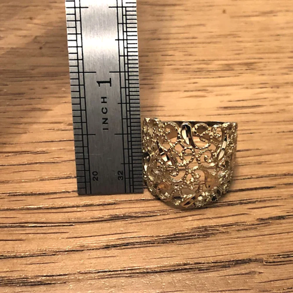 Vintage Style Filigree Ring in 14k Gold - Image 7