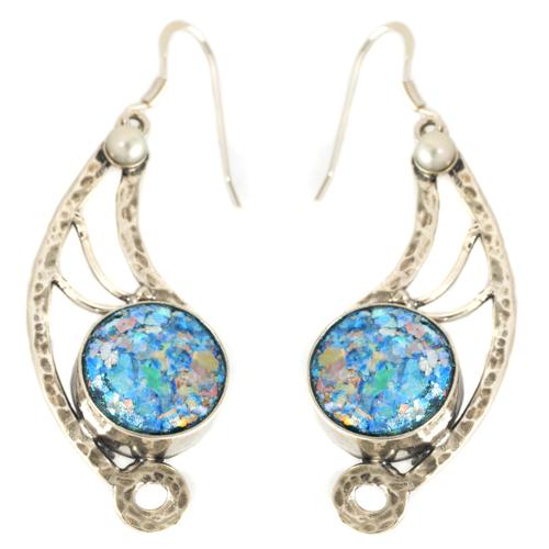 Angel Wing Roman Glass Earrings