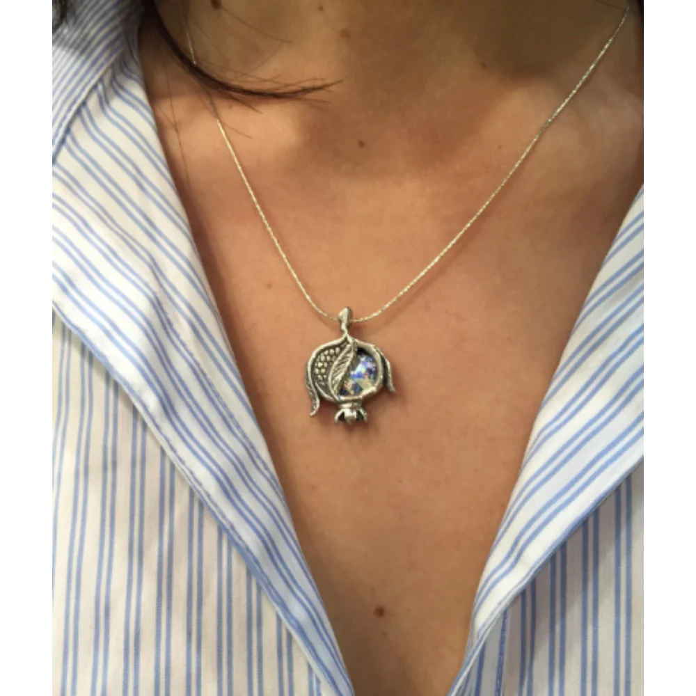 Sterling Silver Roman Glass Pomegranate Pendant - Image 3