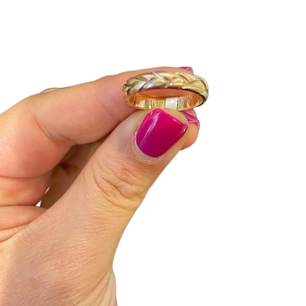 14k Rose Gold Braided Wedding Ring - Image 2